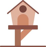 A birdhouse with a bird inside vector