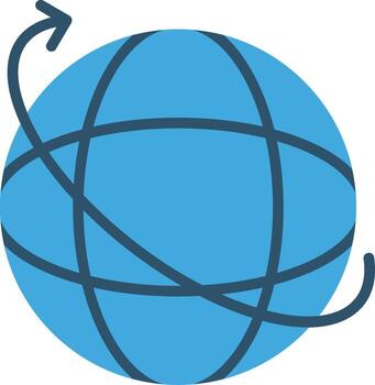 A globe with an arrow pointing to it vector