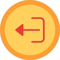 Logout Flat Illustration Icon Design vector