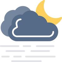 Fog Flat Illustration Icon Design vector
