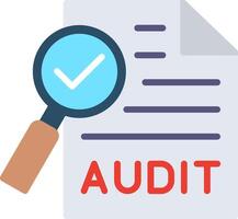 Audit Flat Illustration Icon Design vector