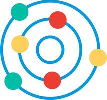 Orbit Flat Illustration Icon Design vector