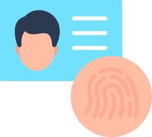 Identification Flat Illustration Icon Design vector