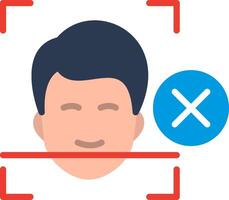 Face Detection Flat Illustration Icon Design vector
