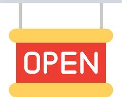 Open Flat Illustration Icon Design vector