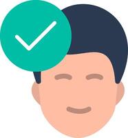 Authentication Flat Illustration Icon Design vector