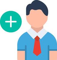 Add User Flat Illustration Icon Design vector