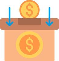 Insert coin Flat Illustration Icon Design vector