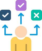 Decision choice Flat Illustration Icon Design vector