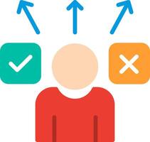 Decide Flat Illustration Icon Design vector