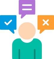 Expression Flat Illustration Icon Design vector