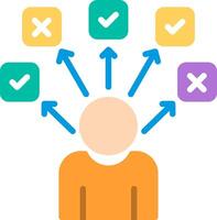 Choices Flat Illustration Icon Design vector