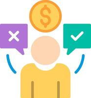 Consumer behaviour Flat Illustration Icon Design vector