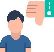 Reputation Loss Flat Illustration Icon Design vector