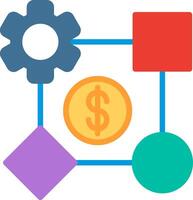 Business Model Flat Illustration Icon Design vector