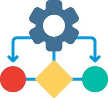 Logical Flat Illustration Icon Design vector