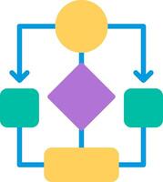 Data Flow Flat Illustration Icon Design vector