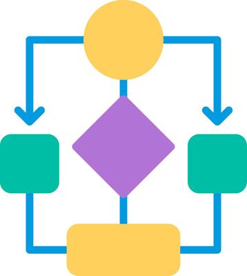 Data Flow Flat Illustration Icon Design