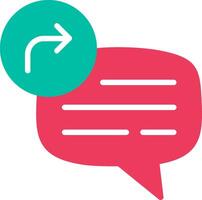 Forward Flat Illustration Icon Design vector
