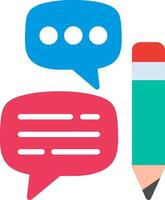 Writing Flat Illustration Icon Design vector
