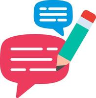 Write Flat Illustration Icon Design vector