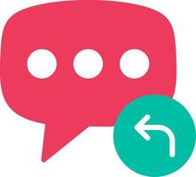 Reply Flat Illustration Icon Design vector