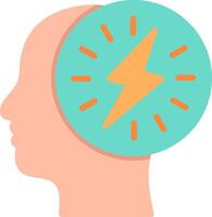 Brain circuit Flat Illustration Icon Design vector