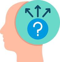 Uncertainty Flat Illustration Icon Design vector