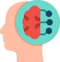 Intelligence Flat Illustration Icon Design vector