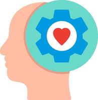 Emotional intelligence Flat Illustration Icon Design vector
