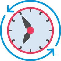 Refresh time Flat Illustration Icon Design vector