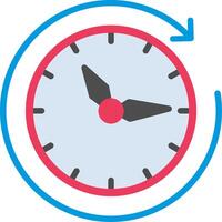 Clockwise Flat Illustration Icon Design vector