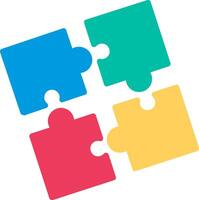 Puzzle Flat Illustration Icon Design vector