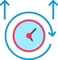 Overtime Flat Illustration Icon Design vector
