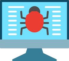 Bug Flat Illustration Icon Design vector