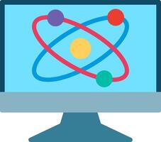 Monitor screen Flat Illustration Icon Design vector