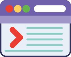 Command Flat Illustration Icon Design vector