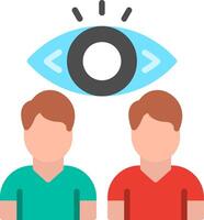 Supervision Flat Illustration Icon Design vector