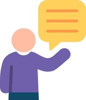 Explain Flat Illustration Icon Design vector