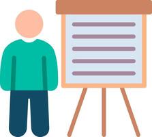 Tutor Flat Illustration Icon Design vector