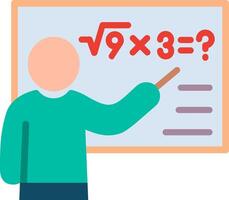 Mathematician Flat Illustration Icon Design vector