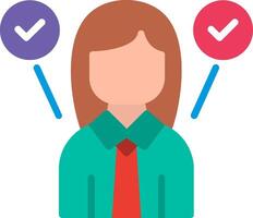 Multitasking Flat Illustration Icon Design vector