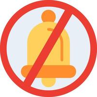 No Alarm Flat Illustration Icon Design vector