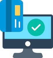 Credit Card Payment Flat Illustration Icon Design vector