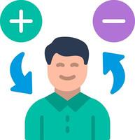 Attitude Flat Illustration Icon Design vector