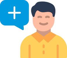 Positive thinking Flat Illustration Icon Design vector