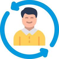 Rotation Flat Illustration Icon Design vector