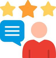 Customer Review Flat Illustration Icon Design vector