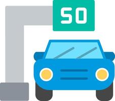 Traffic Camera Flat Illustration Icon Design vector