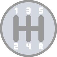Manual Transmission Flat Illustration Icon Design vector